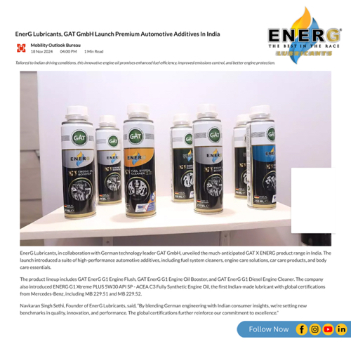 Mobility Outlook screenshot of EnerG and GAT launch